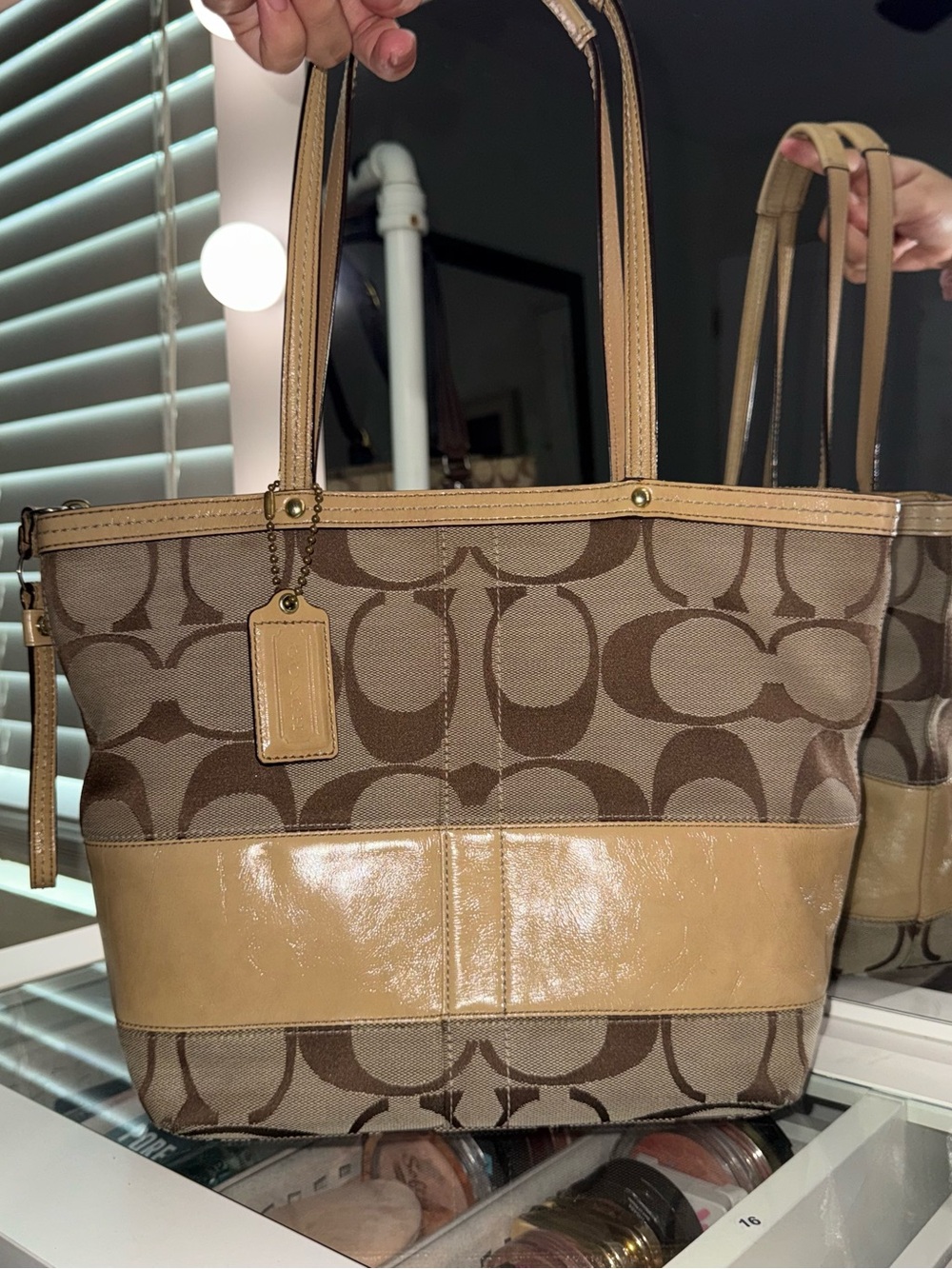 Vintage Coach Signature Stripe Tote Bag 💛✨
